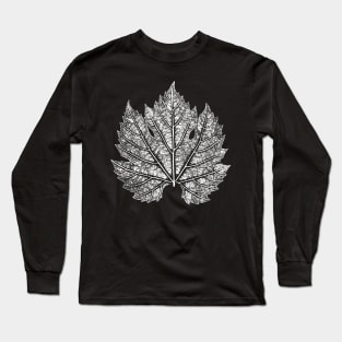 White Wine Leaf Long Sleeve T-Shirt